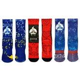 3 Pair Zoltar Digital Print Bamboo Men's Crew